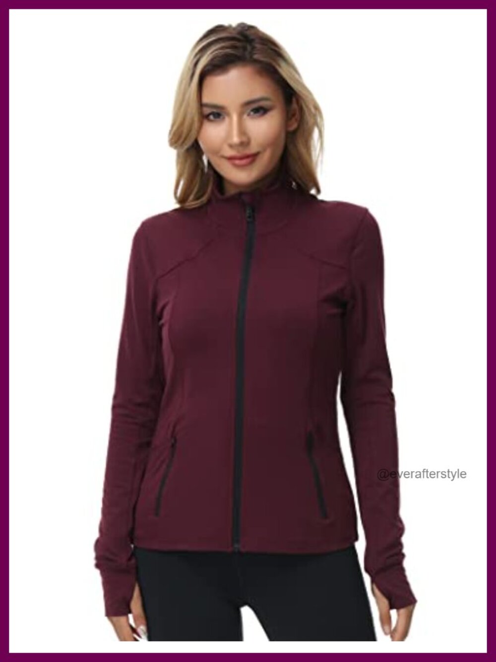 Women's Full Zip Athletic Jacket Lightweight Workout Running Jacket